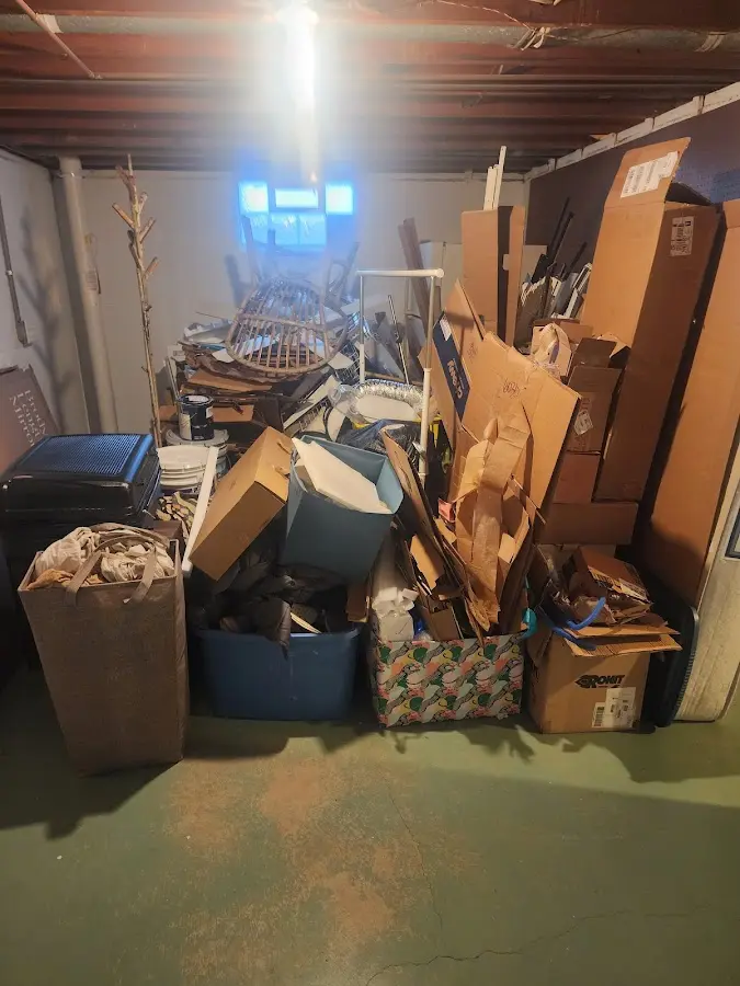 Roll-off dumpster container at job site for 15 Yard Dumpster Rental in Cramerton